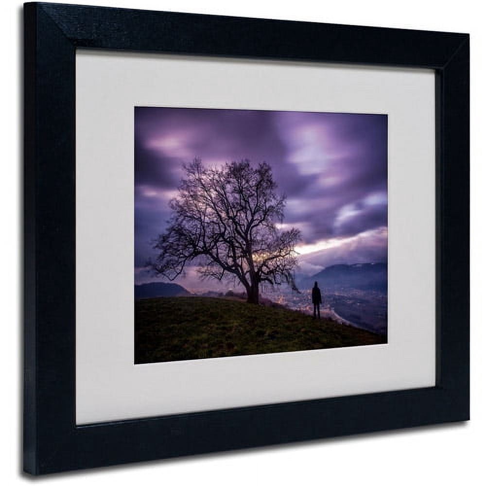 Trademark Fine Art "The Tree of Love Grenoble" Framed Canvas Art by Mathieu Rivrin