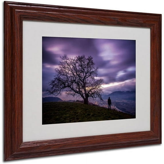 Trademark Fine Art "The Tree of Love Grenoble" Framed Canvas Art by Mathieu Rivrin