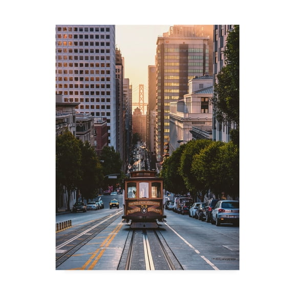 Trademark Fine Art 'The Trolley' Canvas Art by Bruce Gett
