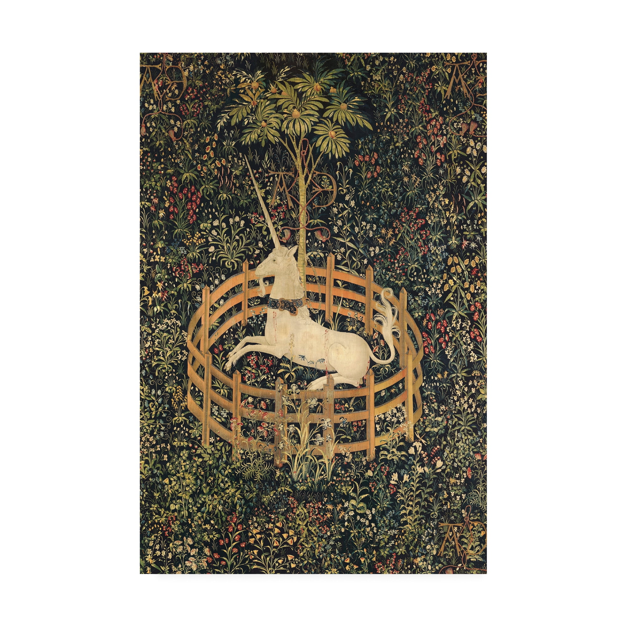 Trademark Fine Art The Unicorn in Captivity Canvas Art by Unknown Walmart