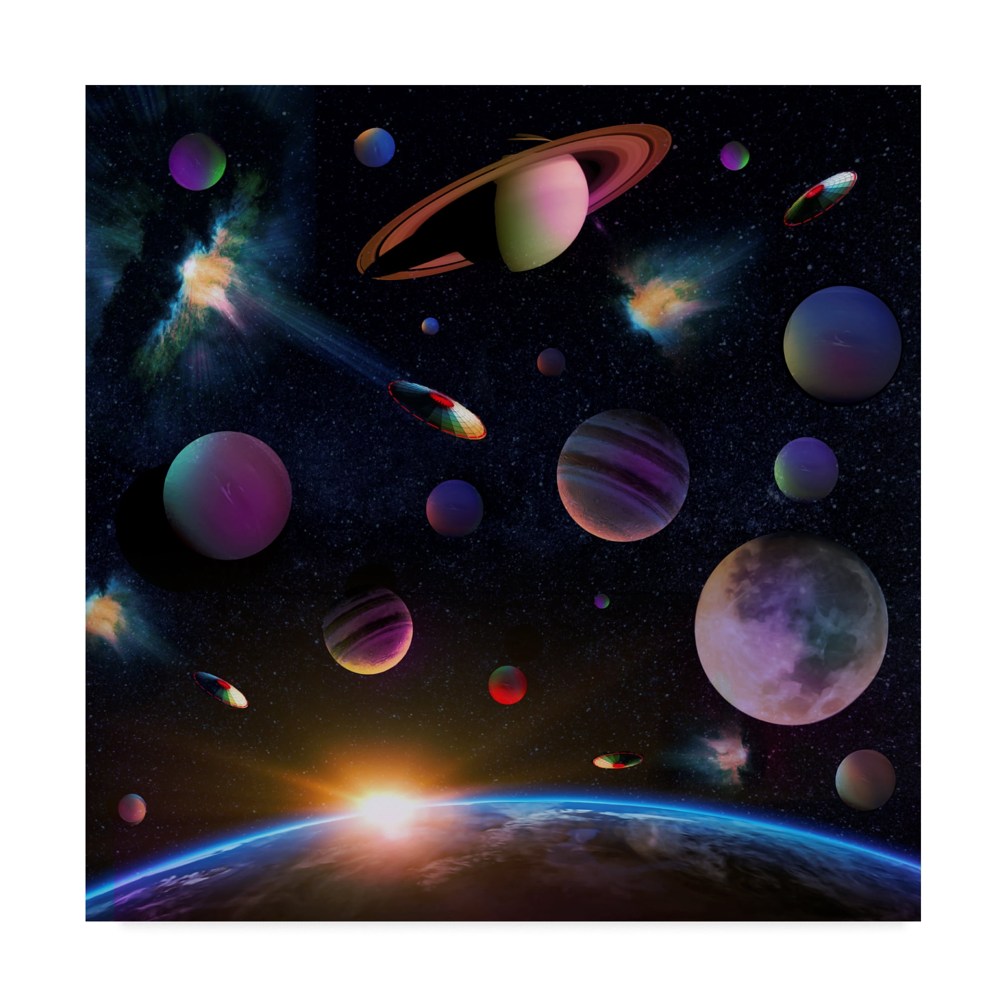 Trademark Fine Art 'The Universe' Canvas Art by ALI Chris