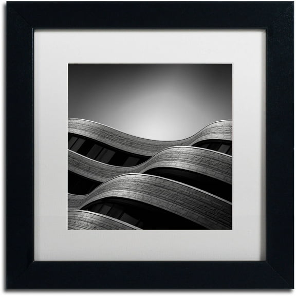 Trademark Fine Art "The Urban Sea" Canvas Art by Dave MacVicar, White Matte, Black Frame
