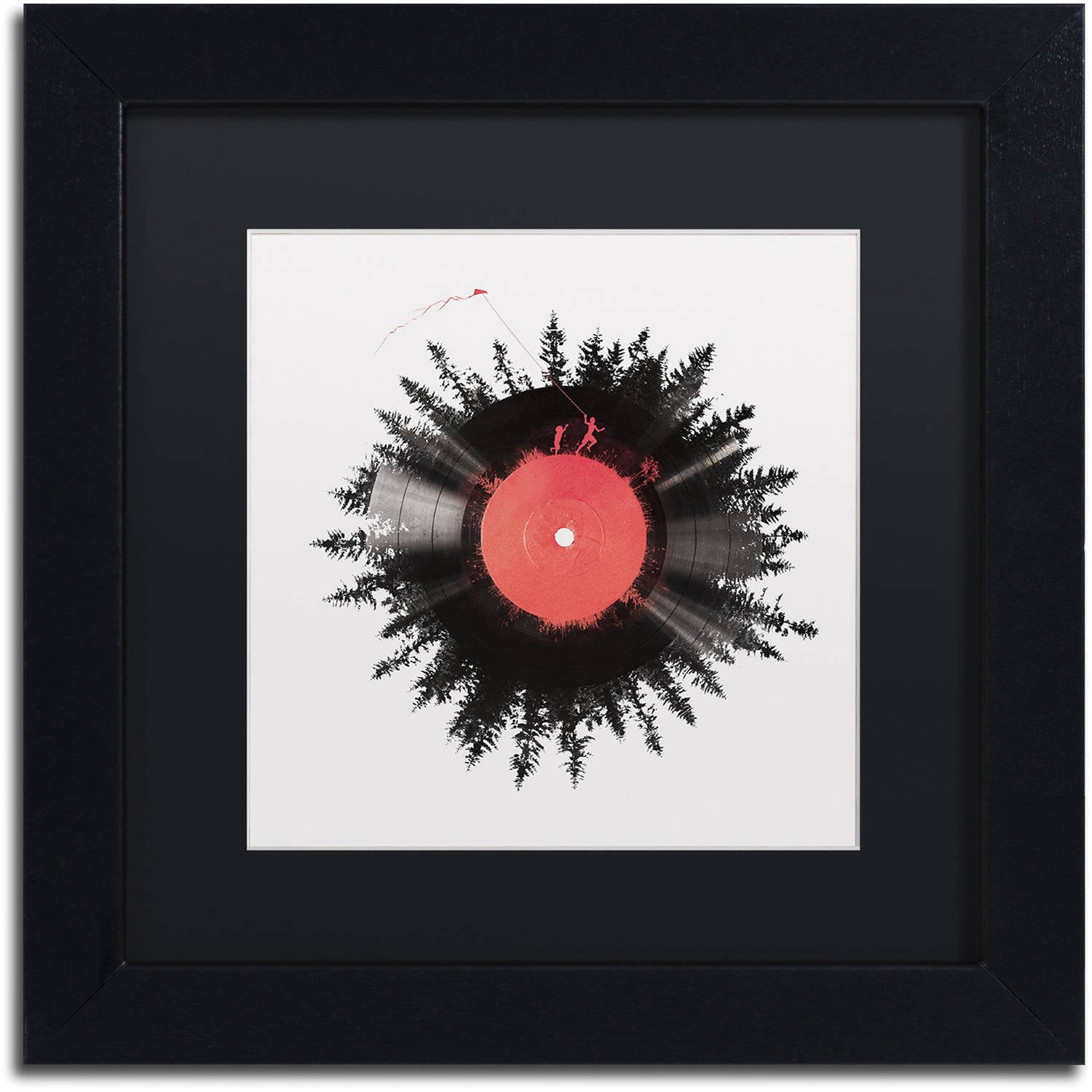 Trademark Fine Art 'The Vinyl Of My Life' Canvas Art by Robert Farkas, Black Matte, Black Frame