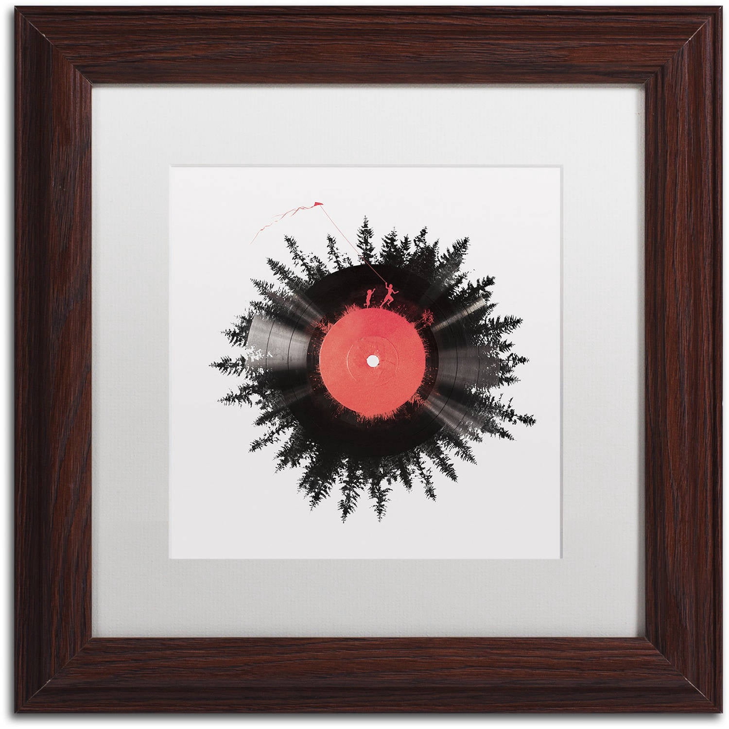 Trademark Fine Art 'The Vinyl Of My Life' Canvas Art by Robert Farkas, White Matte, Wood Frame