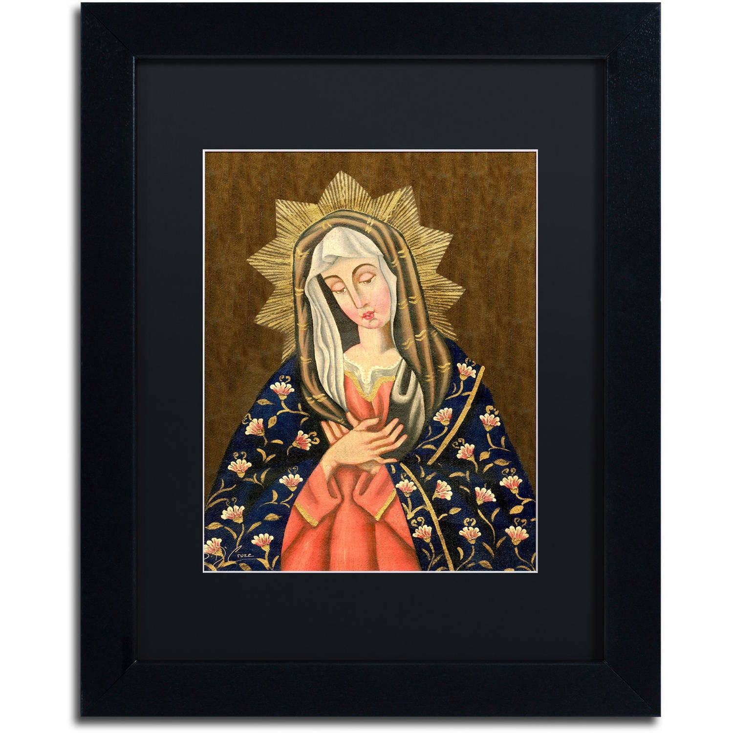 Trademark Fine Art "The Virgin II" Canvas Art by Masters Fine Art, Black Matte, Black Frame