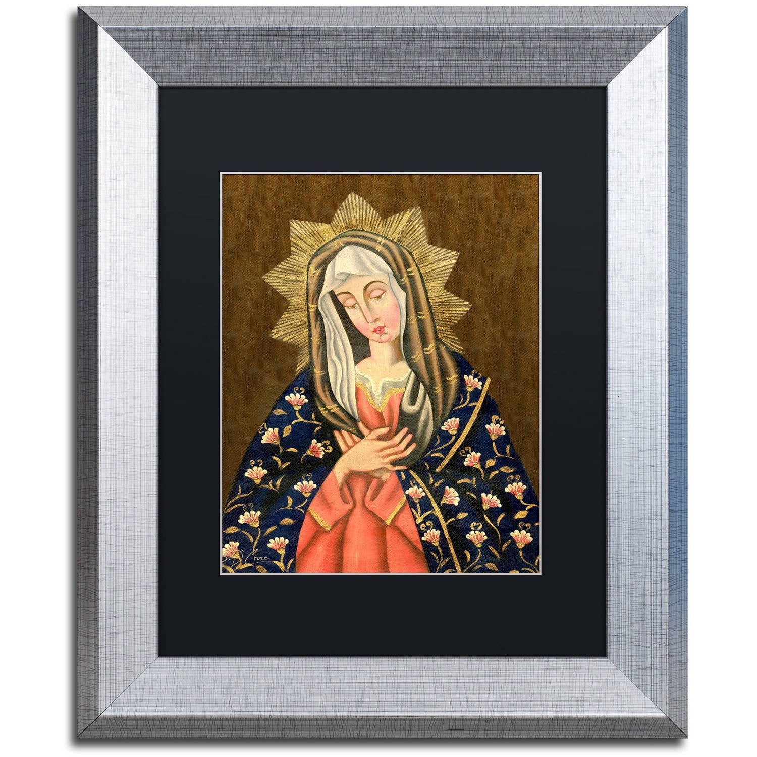 Trademark Fine Art "The Virgin II" Canvas Art by Masters Fine Art, Black Matte, Silver Frame