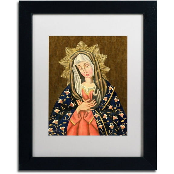 Trademark Fine Art "The Virgin II" Canvas Art by Masters Fine Art, White Matte, Black Frame