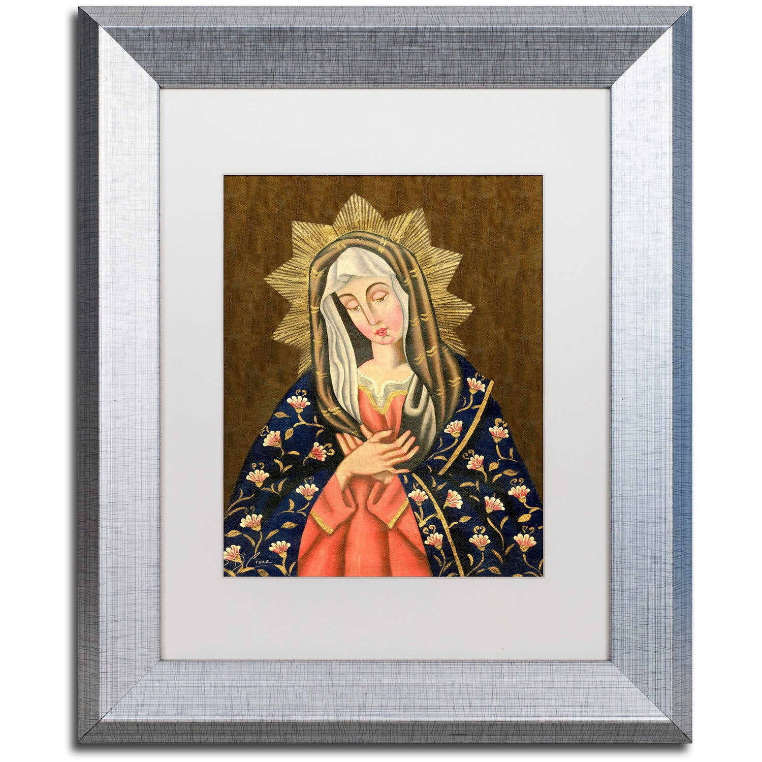 Trademark Fine Art "The Virgin II" Canvas Art by Masters Fine Art, White Matte, Silver Frame