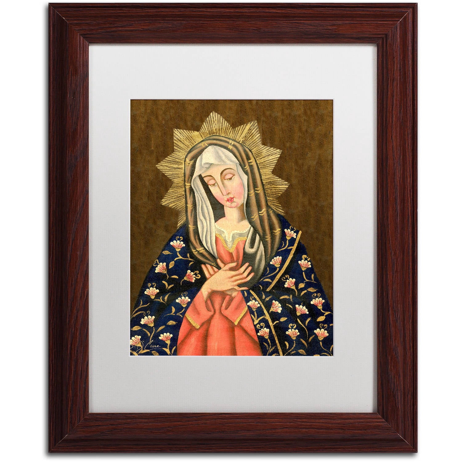Trademark Fine Art "The Virgin II" Canvas Art by Masters Fine Art, White Matte, Wood Frame
