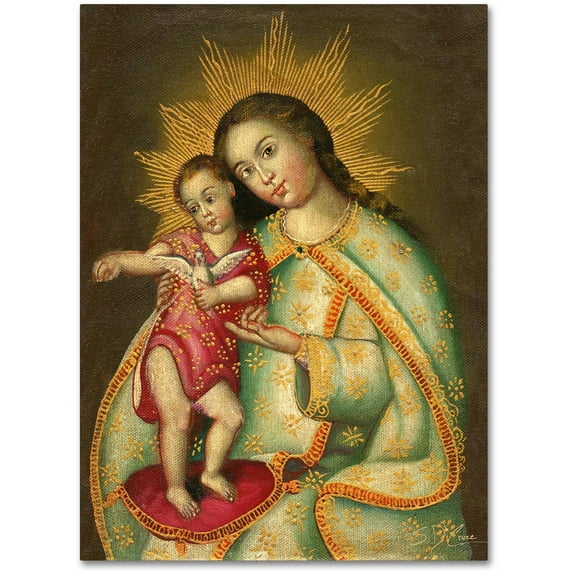 Trademark Fine Art "The Virgin and Son II" Canvas Art by Masters Fine Art