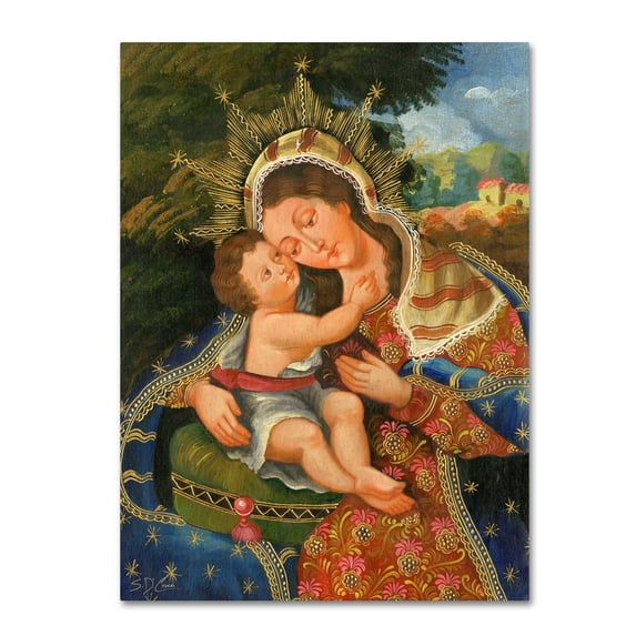 Trademark Fine Art "The Virgin and Son III" Canvas Art by Masters Fine Art