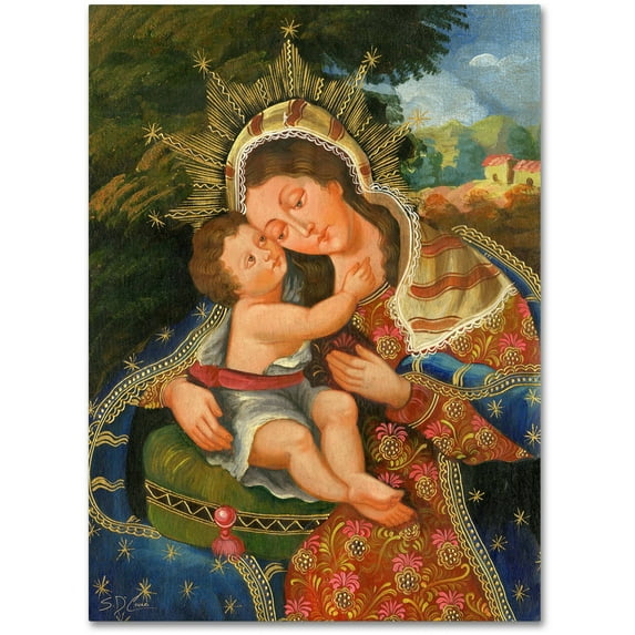 Trademark Fine Art "The Virgin and Son III" Canvas Art by Masters Fine Art