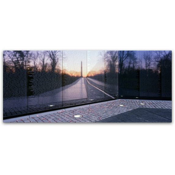 Trademark Fine Art Gregory O'Hanlon The Wall Vietnam Veterans Memorial Canvas Wall Art - 10x24