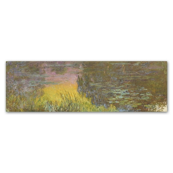 Trademark Fine Art 'The Water Lillies Setting Sun' Canvas Art by Monet