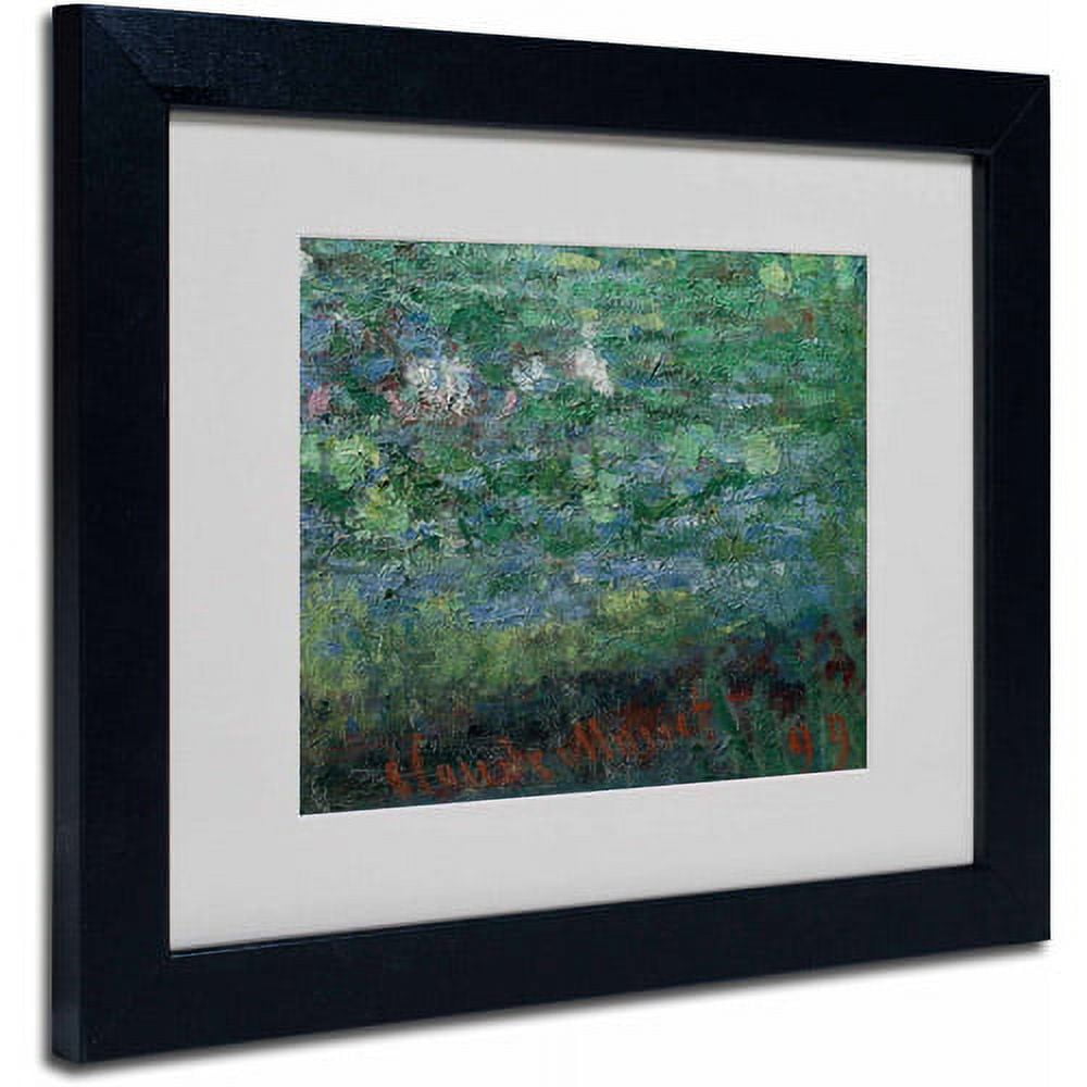 Trademark Fine Art "The Waterlily Pond Green" Canvas Art by Claude Monet, Black Frame