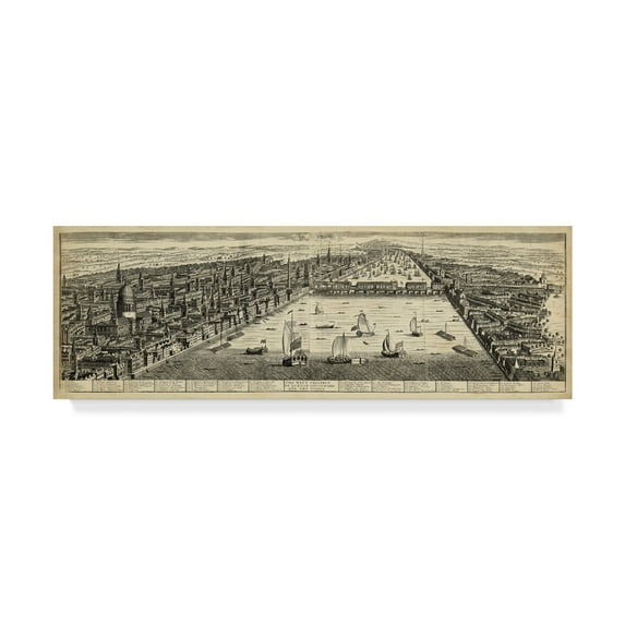 Trademark Fine Art 'The West Prospect of London' Canvas Art by Unknown