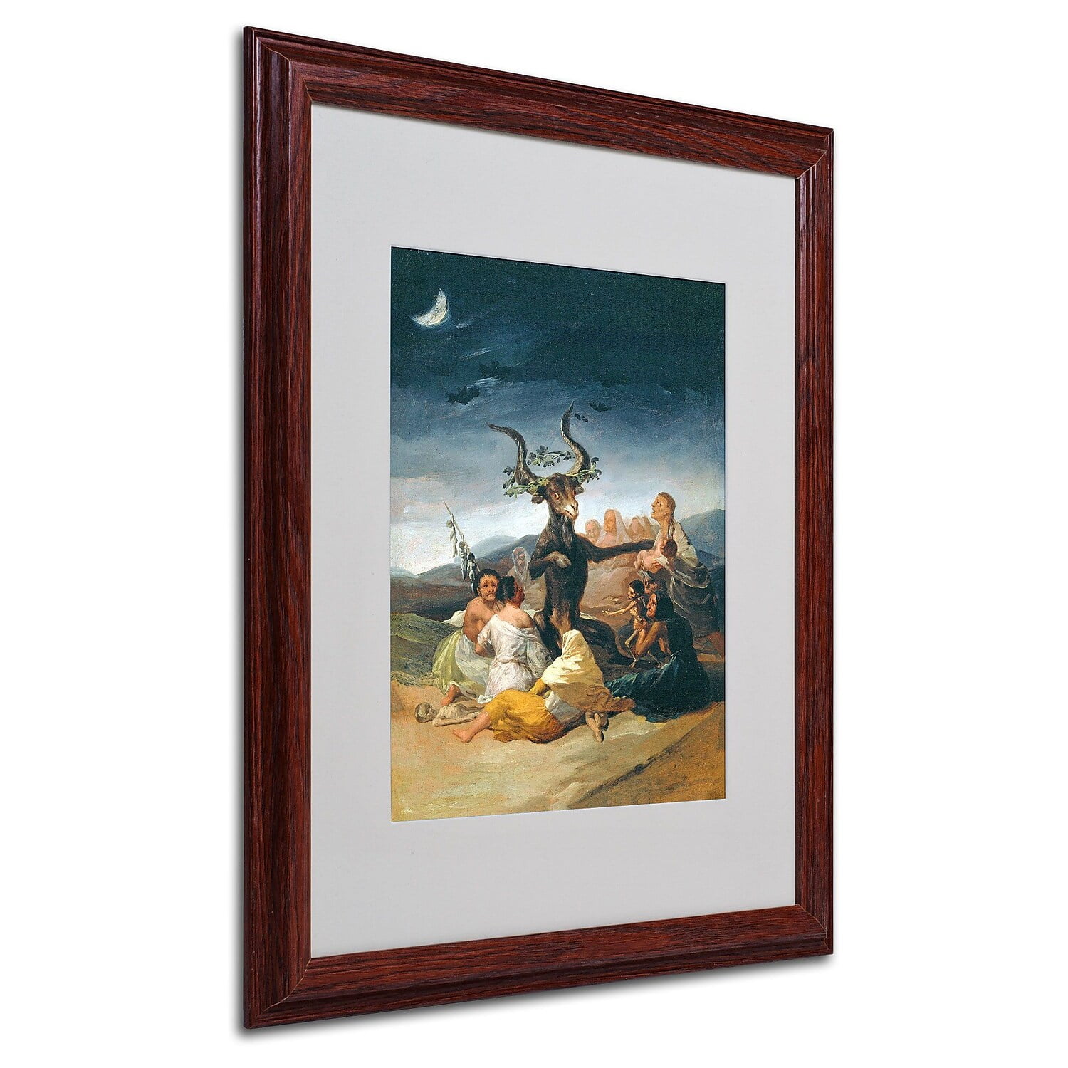 Trademark Fine Art "The Witches' Sabbath" Canvas Art by Francisco Goya, Wood Frame