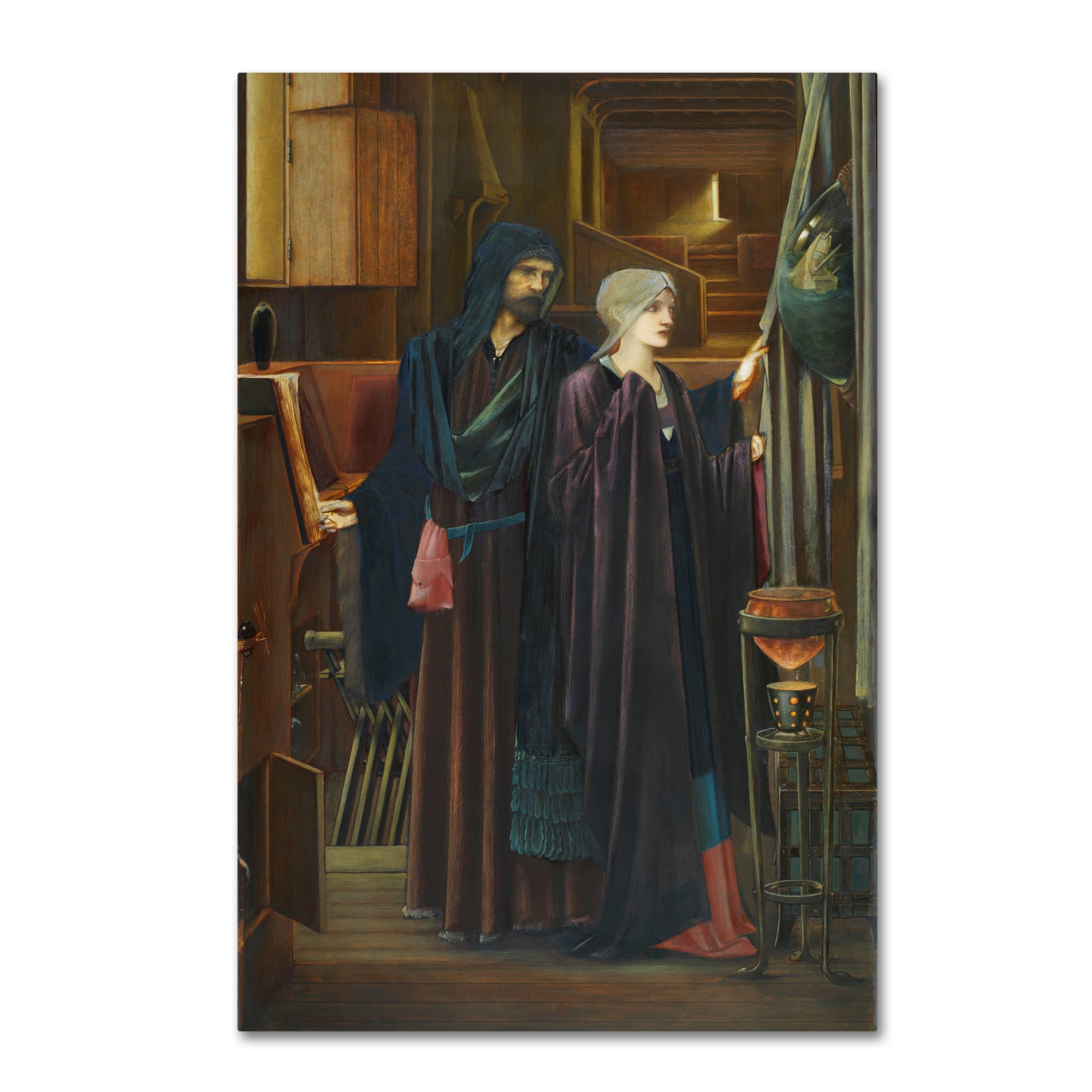Edward Burne-Jones 'The Wizard' Traditional Gallery-Wrapped Canvas Art