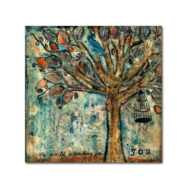Trademark Fine Art 'The World Is Waiting For You' Canvas Art by Wyanne