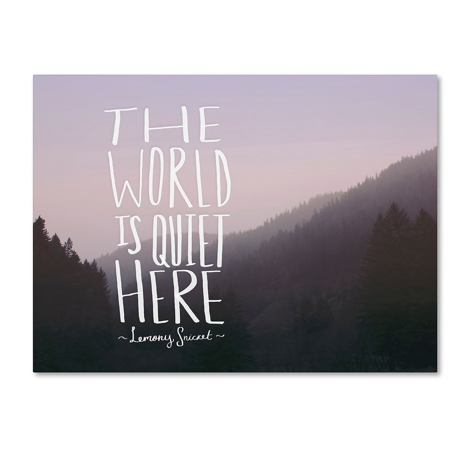 Trademark Fine Art "The World is Quiet Here" Canvas Art by Leah Flores