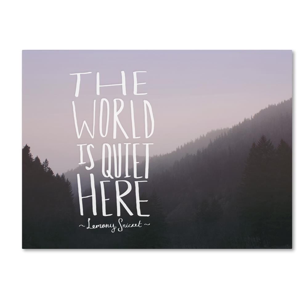 The World is Quiet Here Quote Landscape Canvas Art