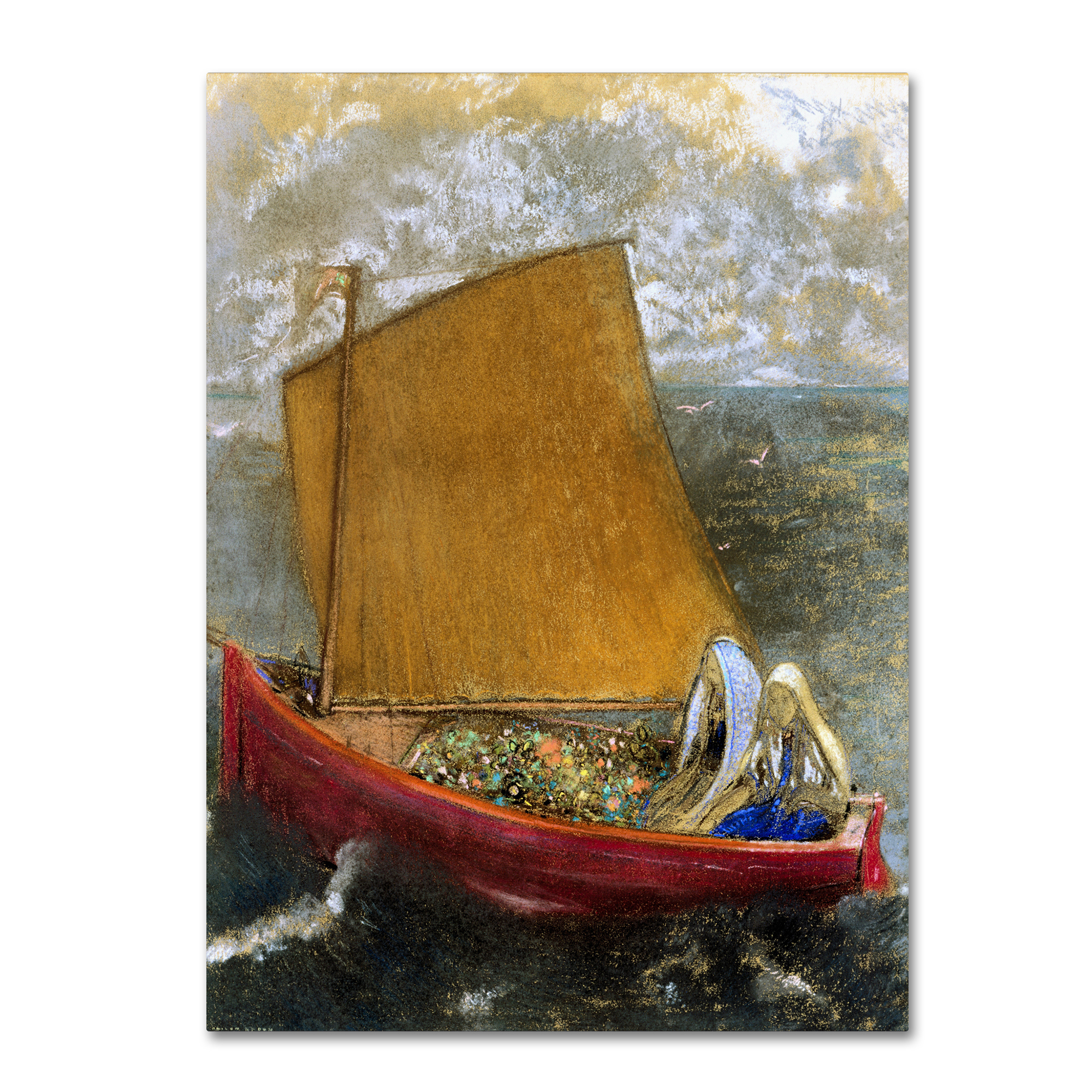 Trademark Fine Art 'The Yellow Sail' Canvas Art by Odilon Redon