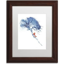 Trademark Fine Art 'There's No Way Back' Canvas Art by Robert Farkas, White Matte, Wood Frame