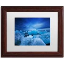 Trademark Fine Art 'Think Blue' Canvas Art by Philippe Sainte-Laudy, White Matte, Wood Frame