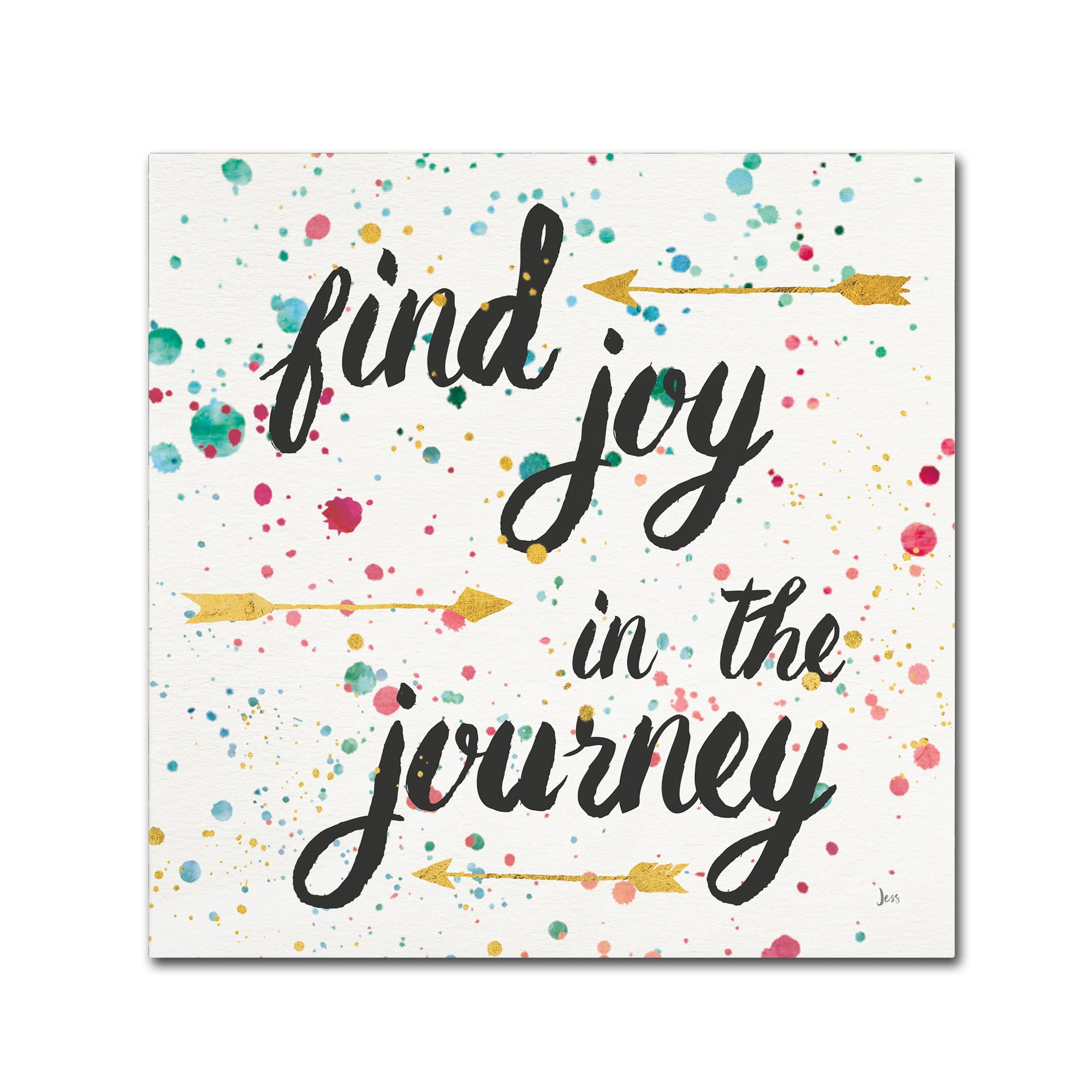 Trademark Fine Art 'Think Happy I' Canvas Art by Jess Aiken