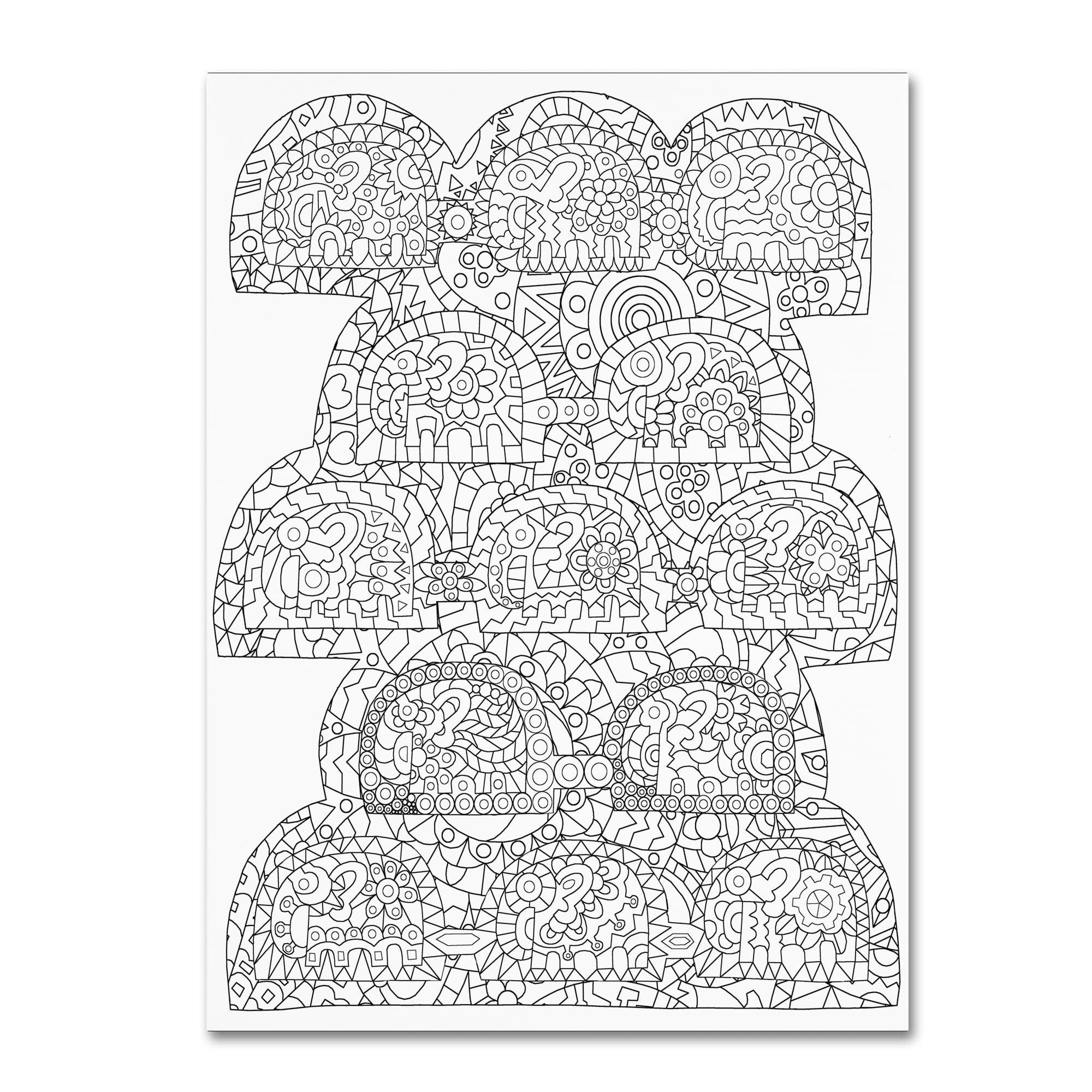 Trademark Fine Art 'Thirteen Elephants 2' Canvas Art by Miguel Balbas