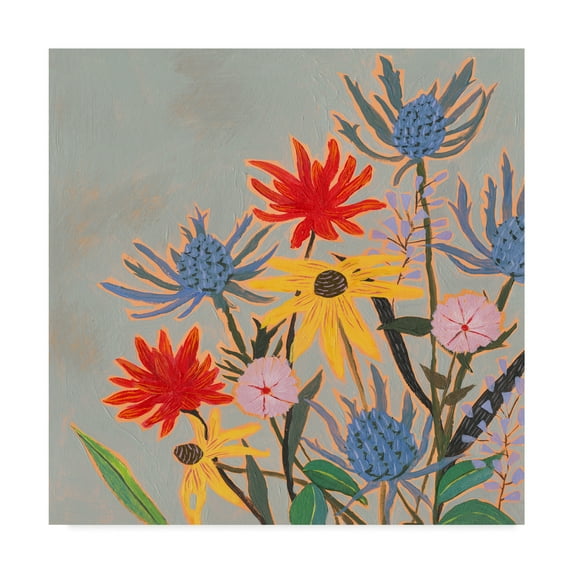 Trademark Fine Art 'Thistle Bouquet I' Canvas Art by Victoria Borges