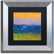 Trademark Fine Art "Thistle Field" Canvas Art by Michelle Calkins, Black Matte, Silver Frame