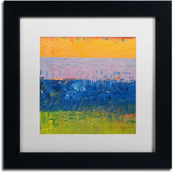 Trademark Fine Art "Thistle Field" Canvas Art by Michelle Calkins, White Matte, Black Frame