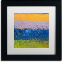 Trademark Fine Art "Thistle Field" Canvas Art by Michelle Calkins, White Matte, Black Frame