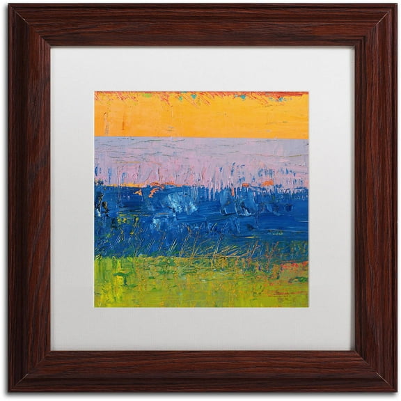 Trademark Fine Art "Thistle Field" Canvas Art by Michelle Calkins, White Matte, Wood Frame