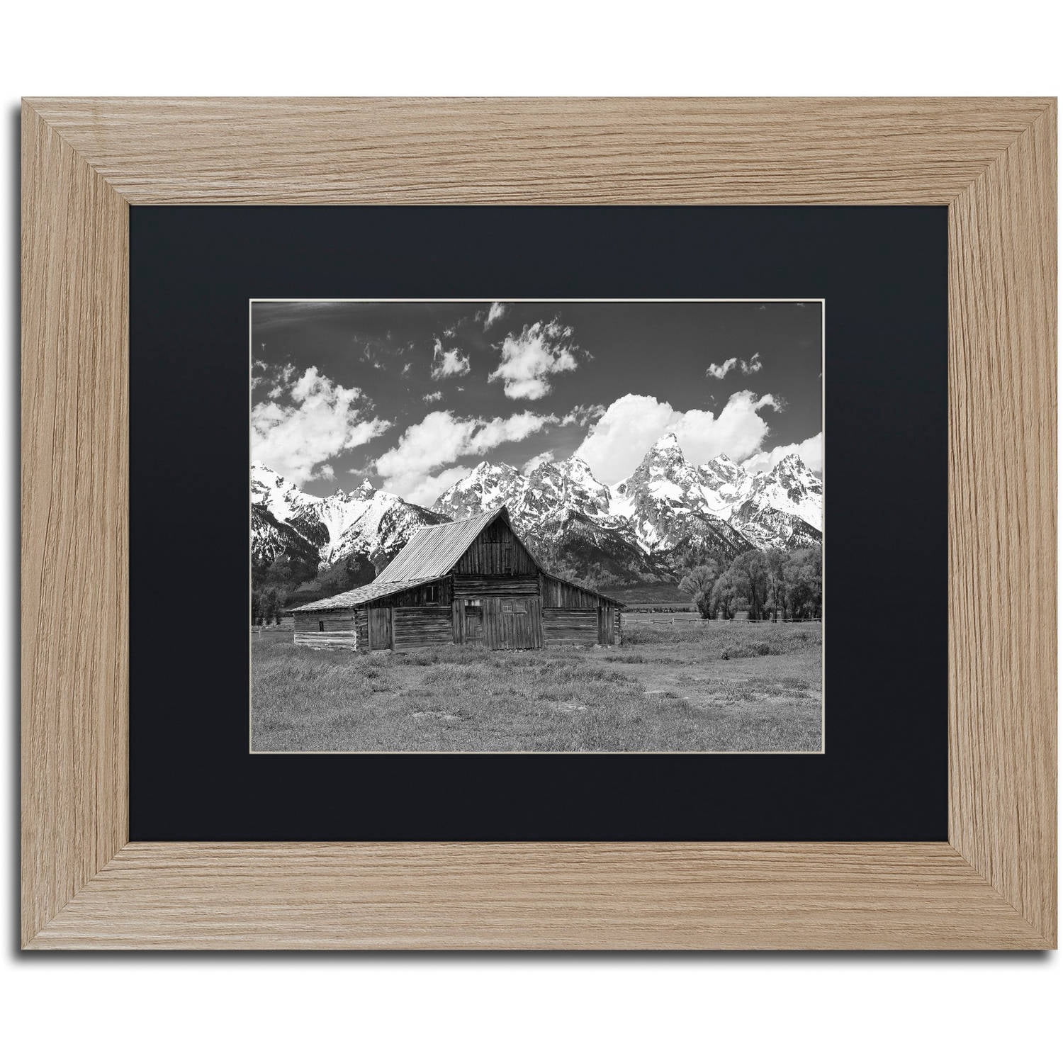 Trademark Fine Art "Thomas Moulton Barn" Canvas Art by Michael Blanchette Photography Black Matte, Birch Frame