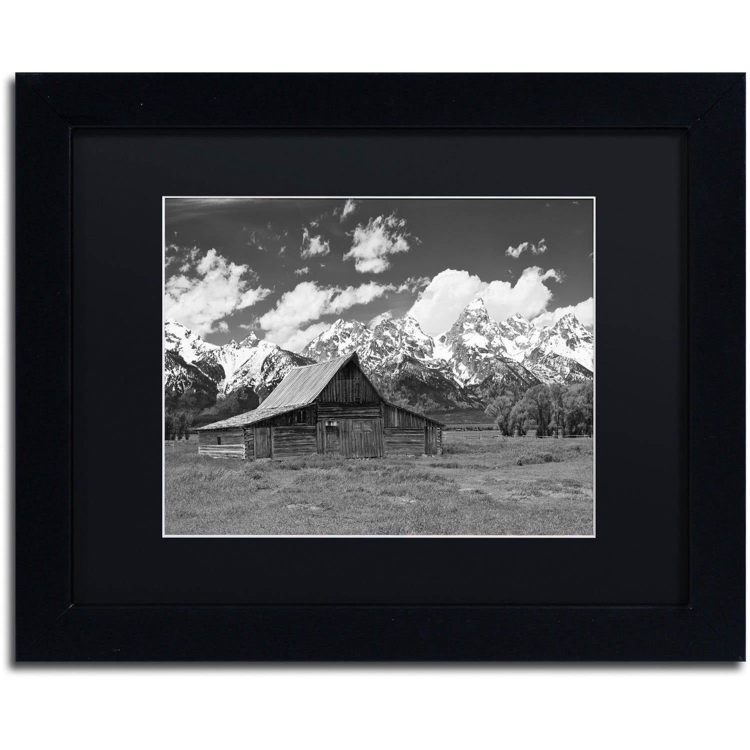 Trademark Fine Art "Thomas Moulton Barn" Canvas Art by Michael Blanchette Photography Black Matte, Black Frame