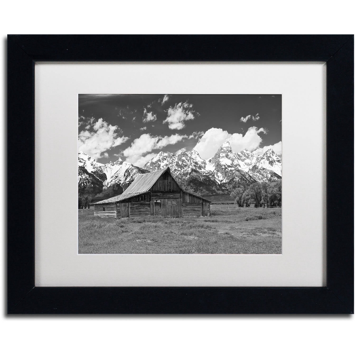 Trademark Fine Art "Thomas Moulton Barn" Canvas Art by Michael Blanchette Photography White Matte, Black Frame