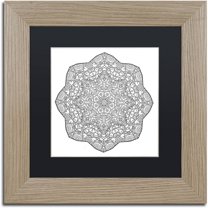 Trademark Fine Art "Thorns Mandala" Canvas Art by Kathy G. Ahrens, Black Matte, Birch Frame
