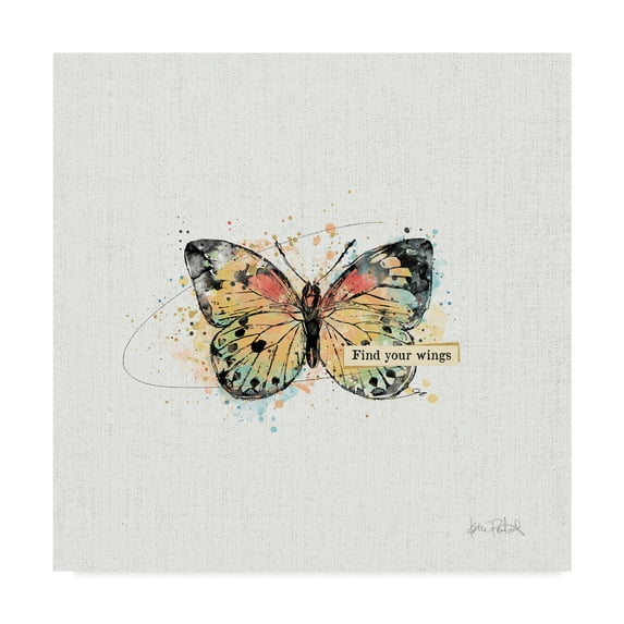 Trademark Fine Art 'Thoughtful Butterflies II' Canvas Art by Katie Pertiet