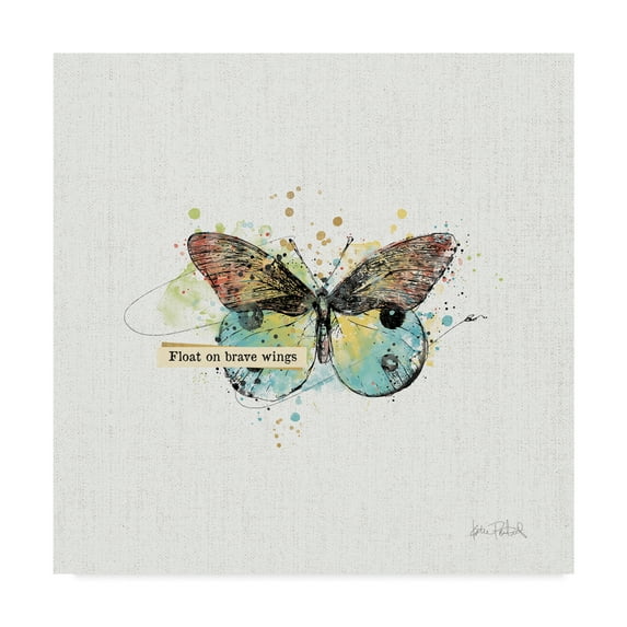 Trademark Fine Art 'Thoughtful Butterflies III' Canvas Art by Katie Pertiet