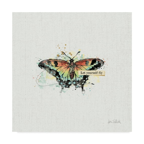 Trademark Fine Art 'Thoughtful Butterflies IV' Canvas Art by Katie Pertiet