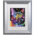 thumbnail image 1 of Trademark Fine Art "Thoughtful Cat" Canvas Art by Dean Russo, White Matte, Silver Frame, 1 of 1