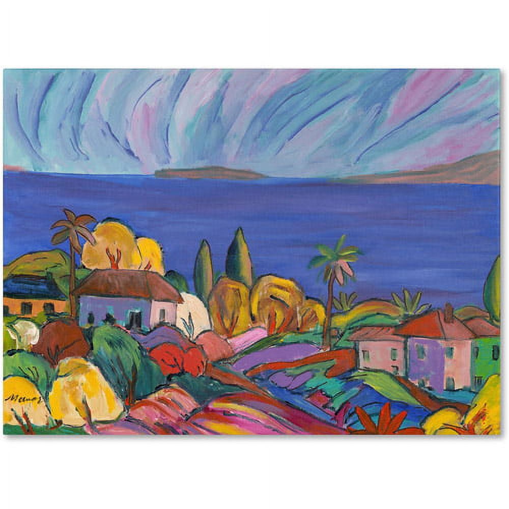 Trademark Fine Art "Three Coconut Palms" Canvas Art by Manor Shadian