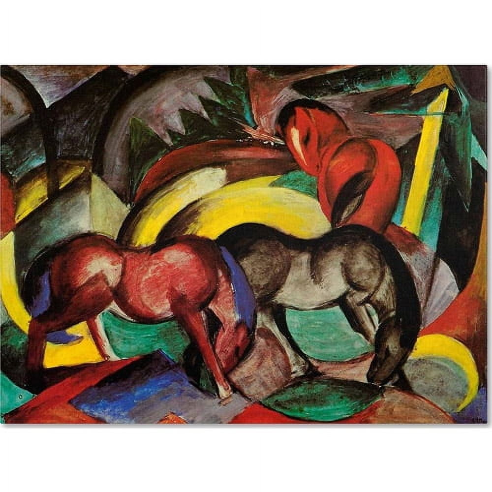 Colorful Abstract Horse Photography on Canvas, 35 x 47 Inches