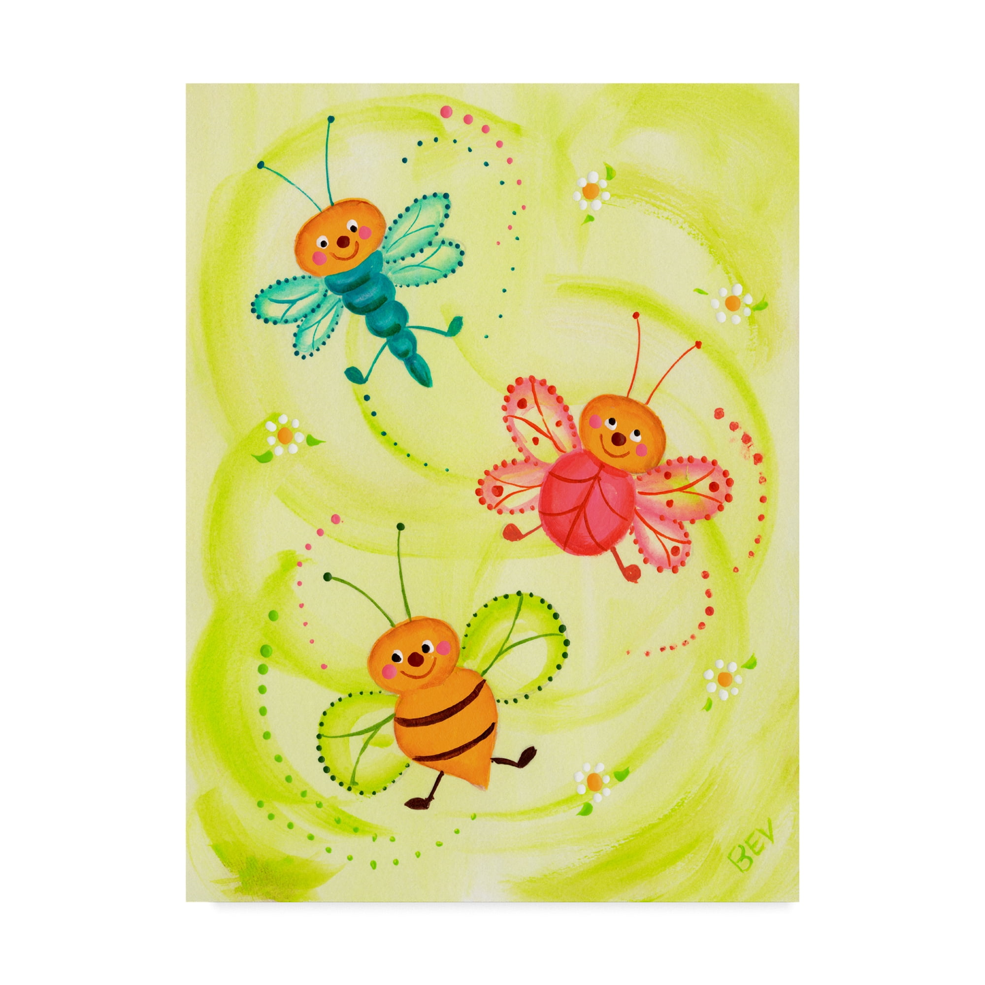 Trademark Fine Art 'Three Little Buggies' Canvas Art by Beverly Johnston