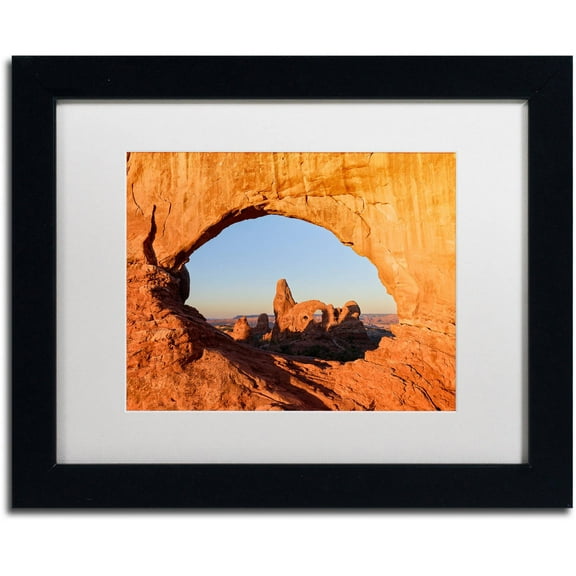 Trademark Fine Art "Through the Arch" Canvas Art by Michael Blanchette Photography White Matte, Black Frame