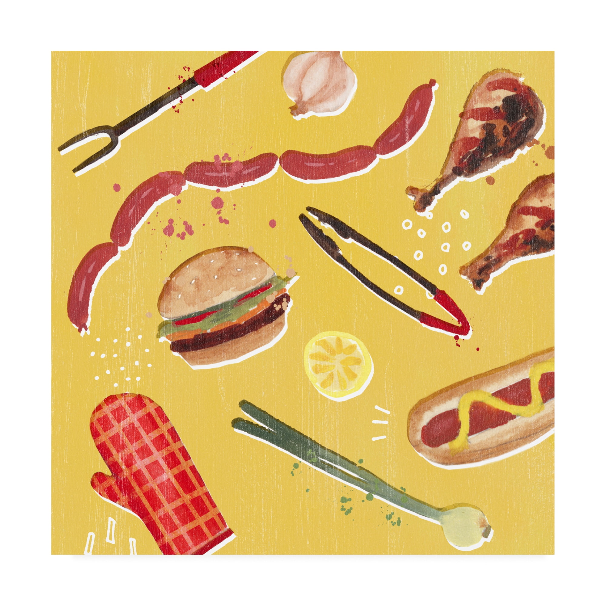 Trademark Fine Art 'Throw it on the Grill III' Canvas Art by Victoria Borges