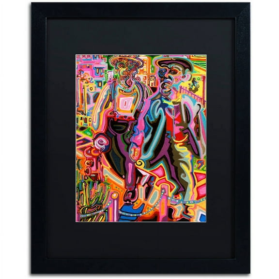 Trademark Fine Art "Thugs" Canvas Art by Josh Byer, Black Matte, Black Frame
