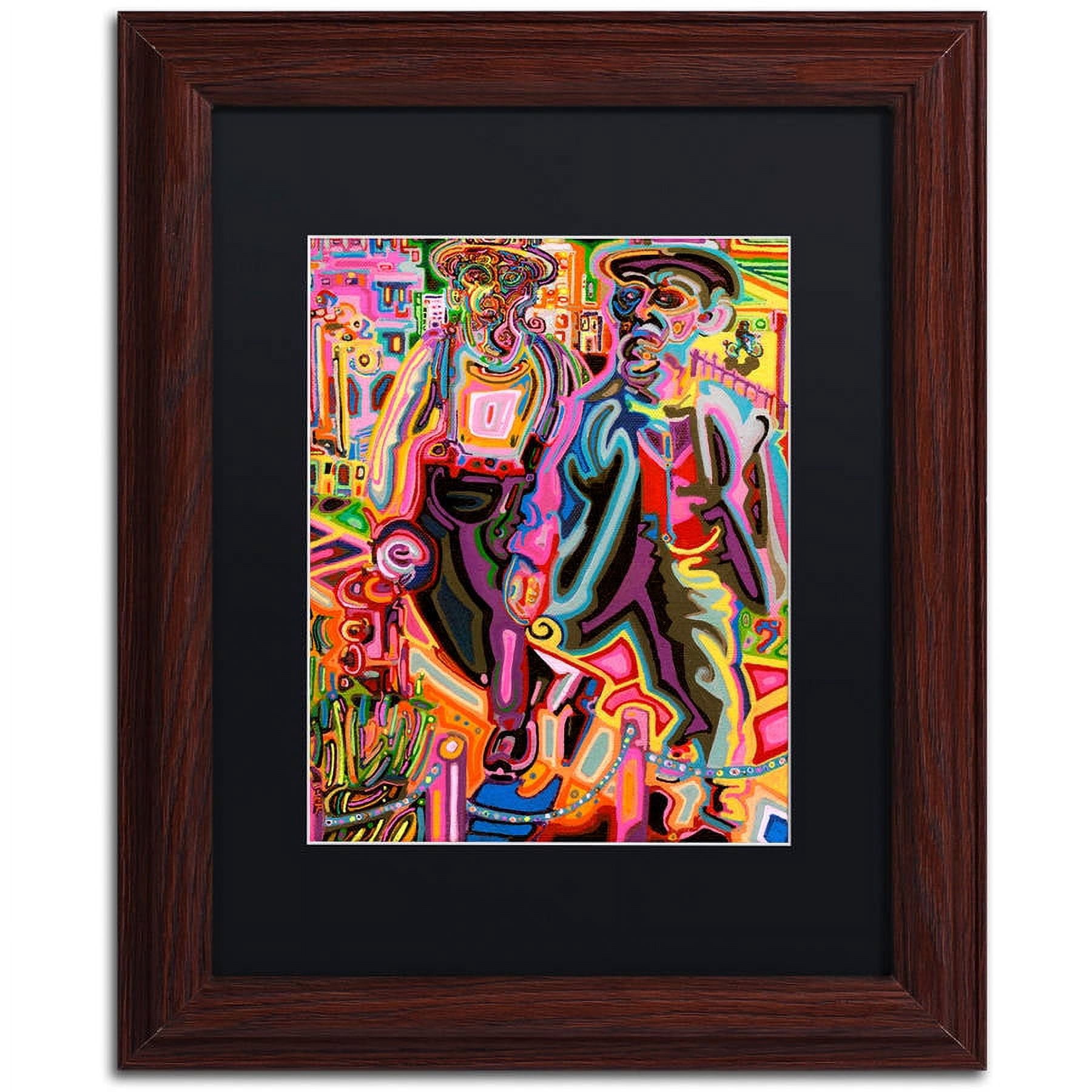 Trademark Fine Art "Thugs" Canvas Art by Josh Byer, Black Matte, Wood Frame